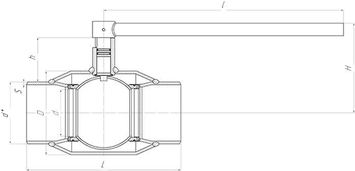 Кран шаровой КШП GAS ALSO - размеры и характеристики